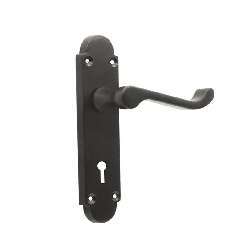 Oakley Lock Lever Handle Matt Black Spira