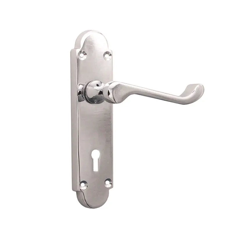 Oakley Lock Lever Handle Polished Chrome Spira