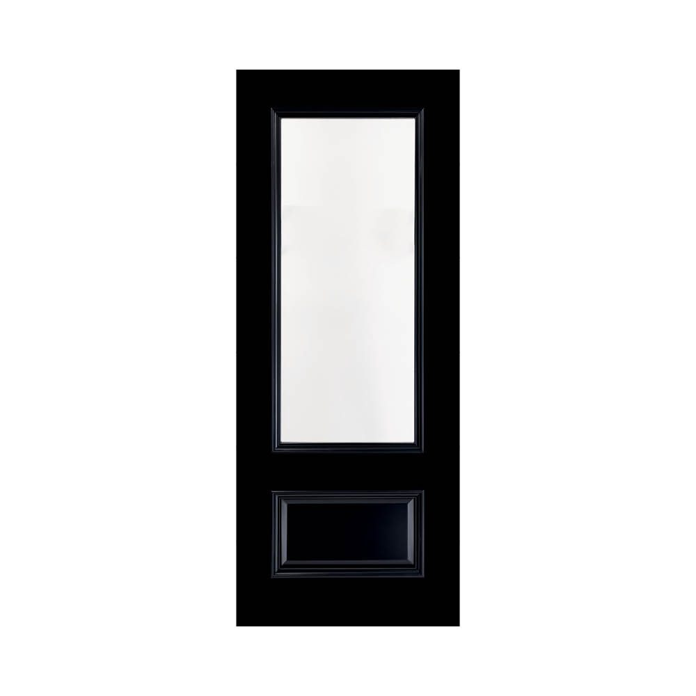 Sandringham Black Internal Door with Clear Glass