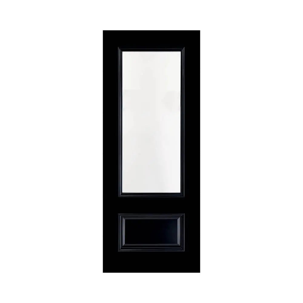 Sandringham Black Internal Door with Clear Glass Deanta