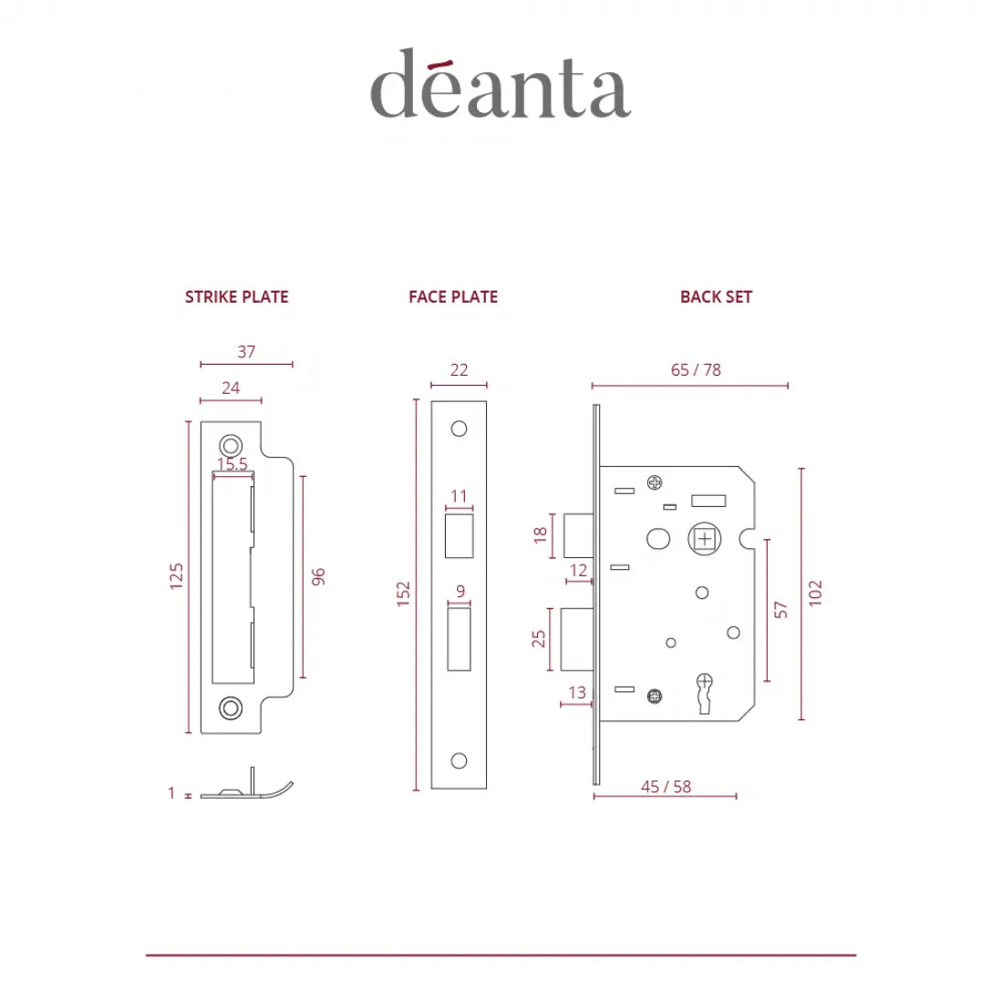 3 Lever Mortice Sash Lock Satin Nickel LPD Doors