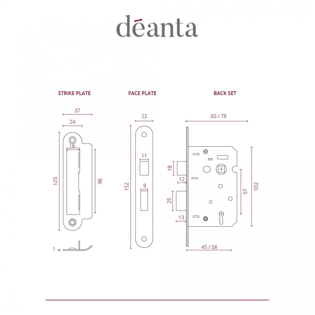 3 Lever Mortice Sash Lock Satin Nickel LPD Doors
