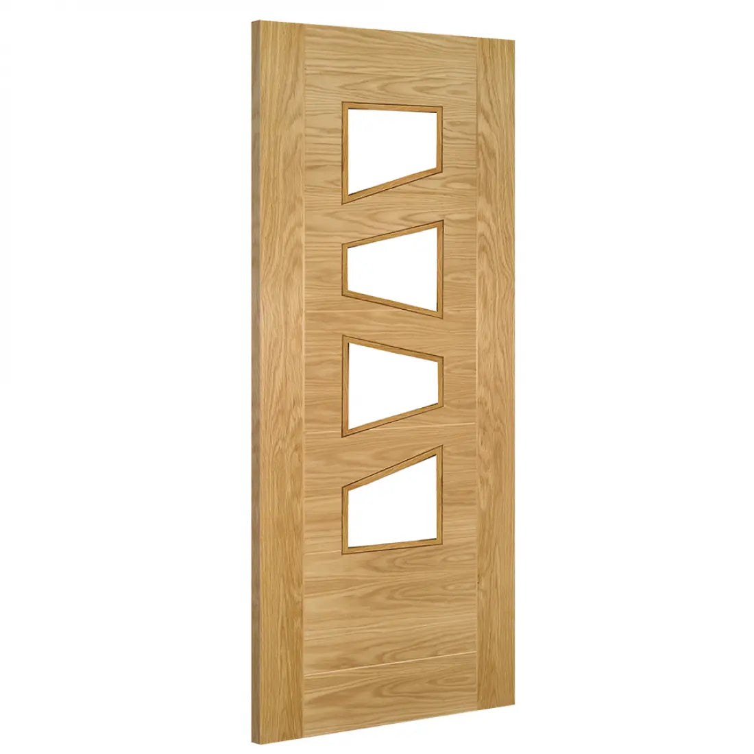 Seville Prefinished Oak Glazed 4 Lite Slanted FSC Internal Door