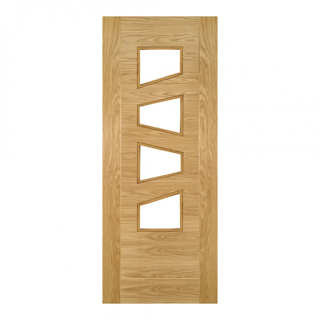 Seville Prefinished Oak Glazed 4 Lite Slanted FSC Internal Door