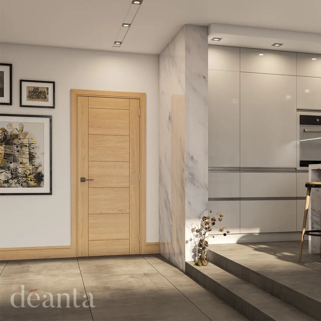 Seville Prefinished Oak internal door Deanta life