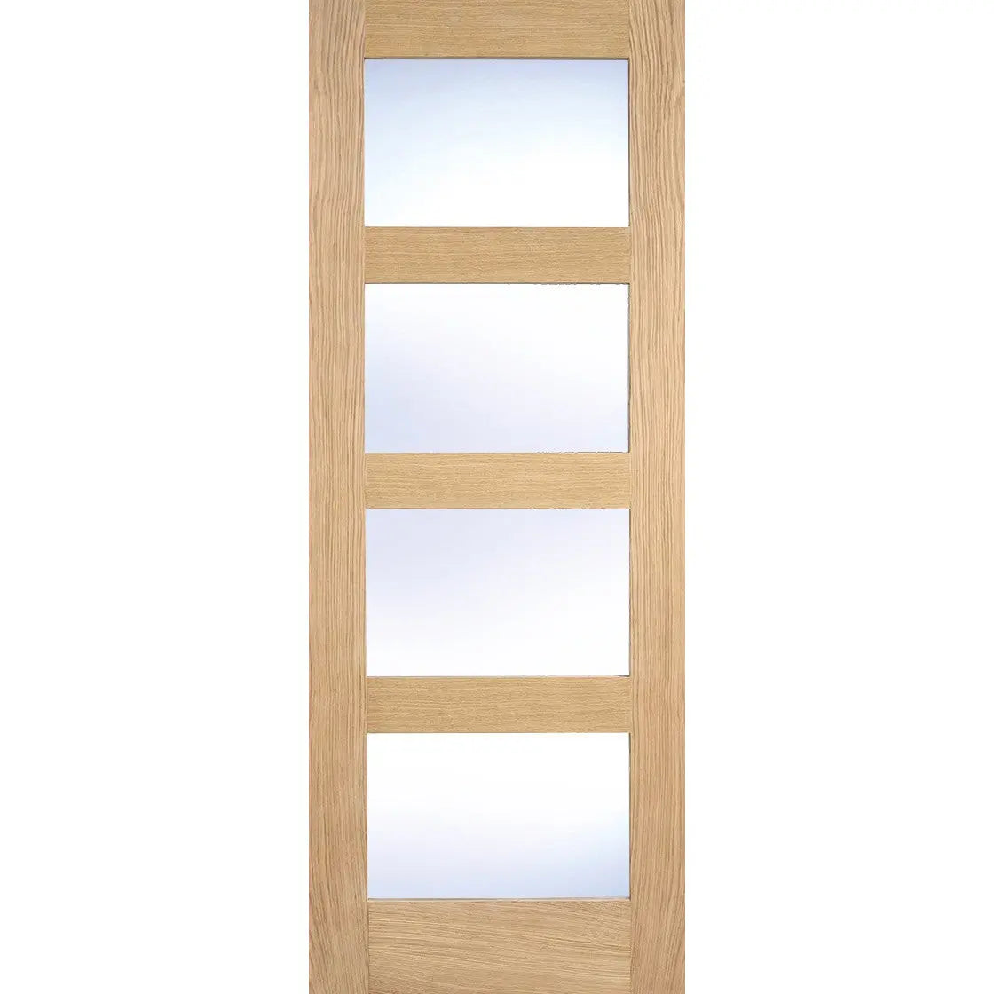 Shaker 4L Glazed Frosted Unfinished Oak