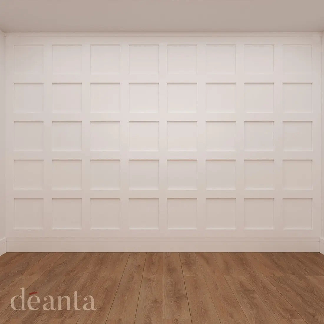 Shaker White Primed Wall Panelling