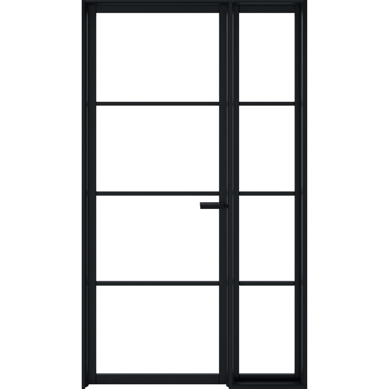 Soho Black Demi Panel Door