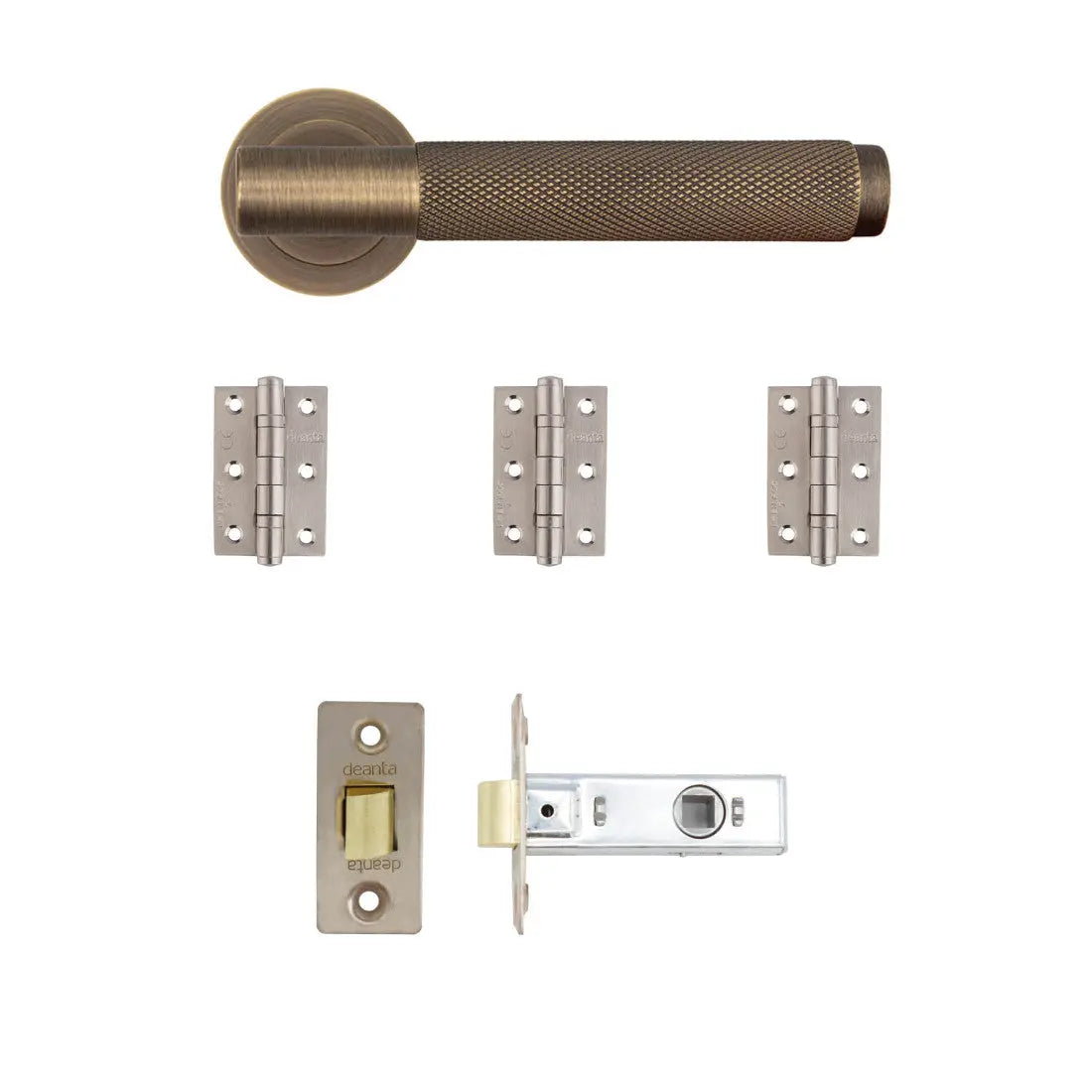 Sparta Latch Kit Matt Antique Brass Deanta