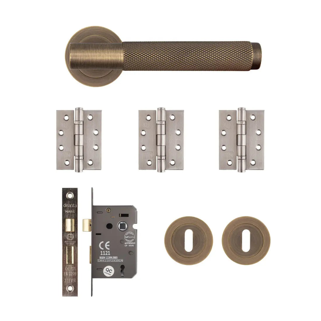Sparta Mortice Kit Matt Antique Brass