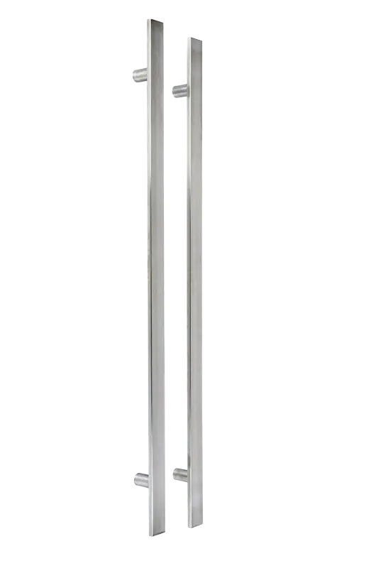 Square Pull Handle Set Polished Chrome