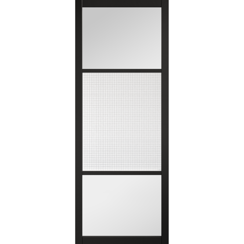 Sutton Reeded Glazed Pre-finished Black