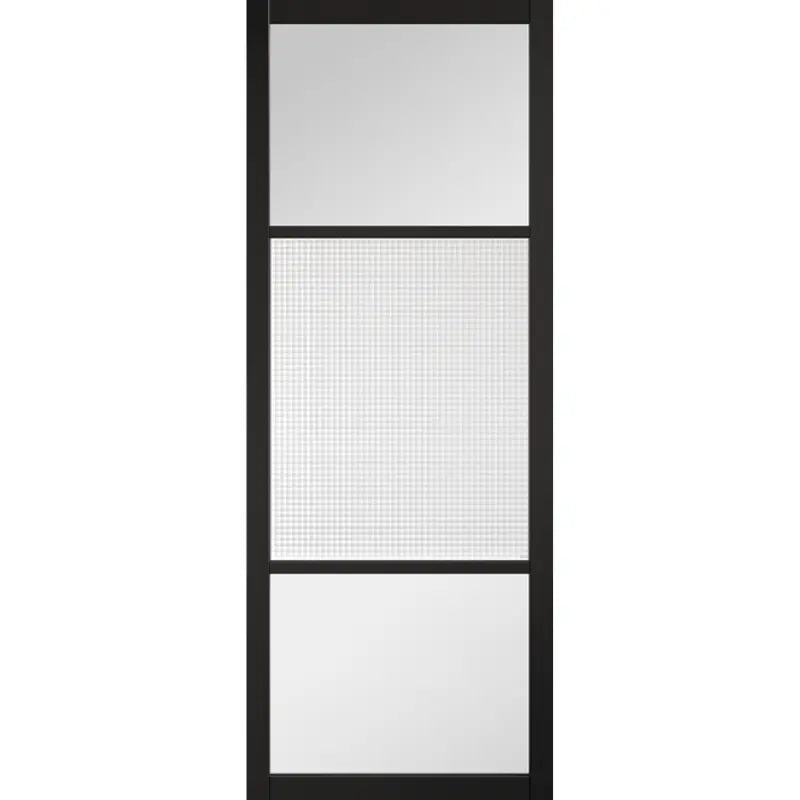 Sutton Reeded Glazed Pre-finished Black