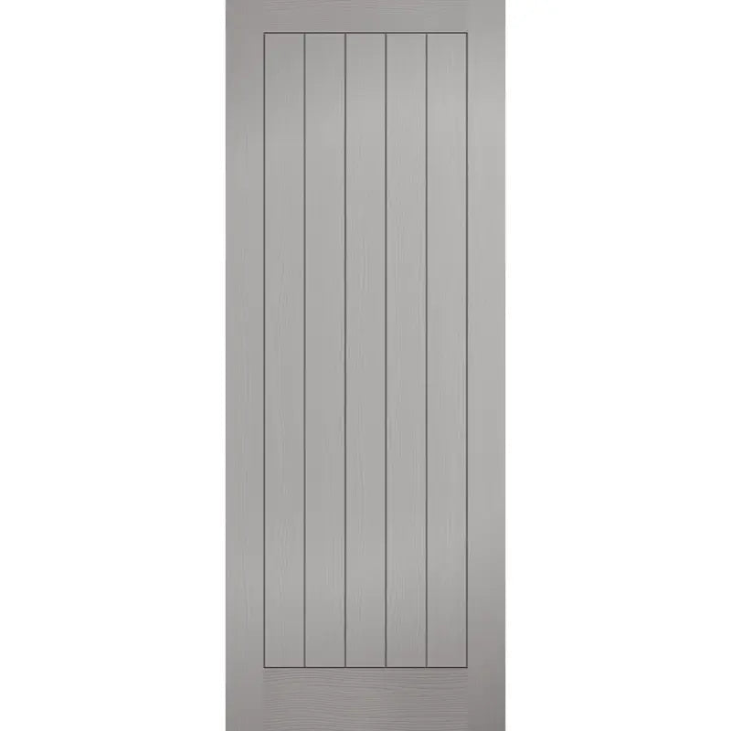 Textured Vertical 5P Pre-Finished Grey Fire Door
