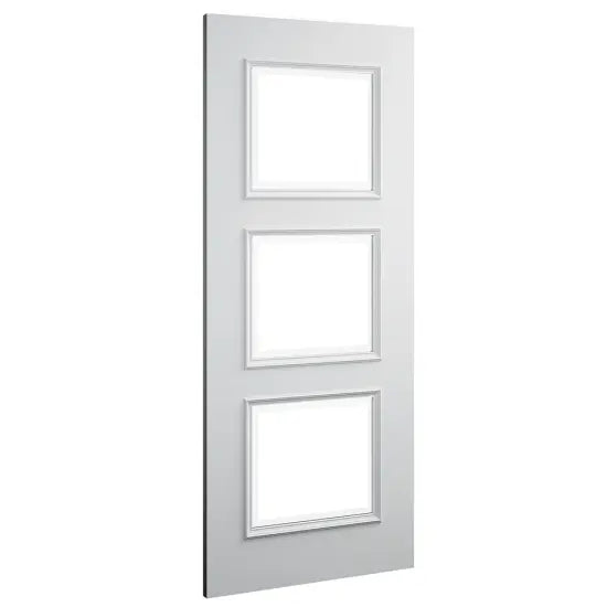 Trinity White Primed Bevelled Glaze Door Deanta