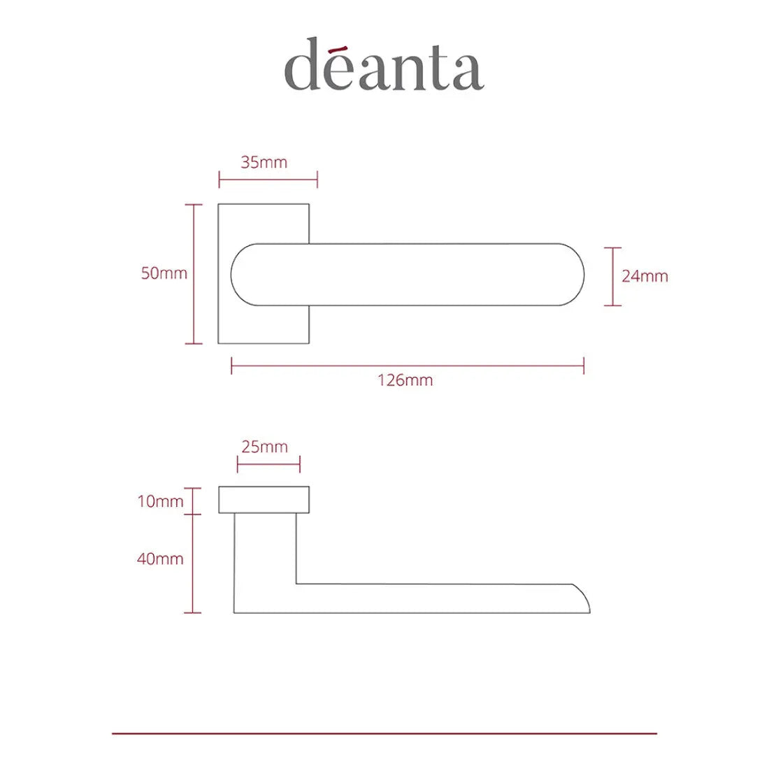 Juno Matt Black Urban Handle Deanta