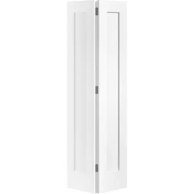 White Pattern 10 One Panel Bi-Fold LPD Doors