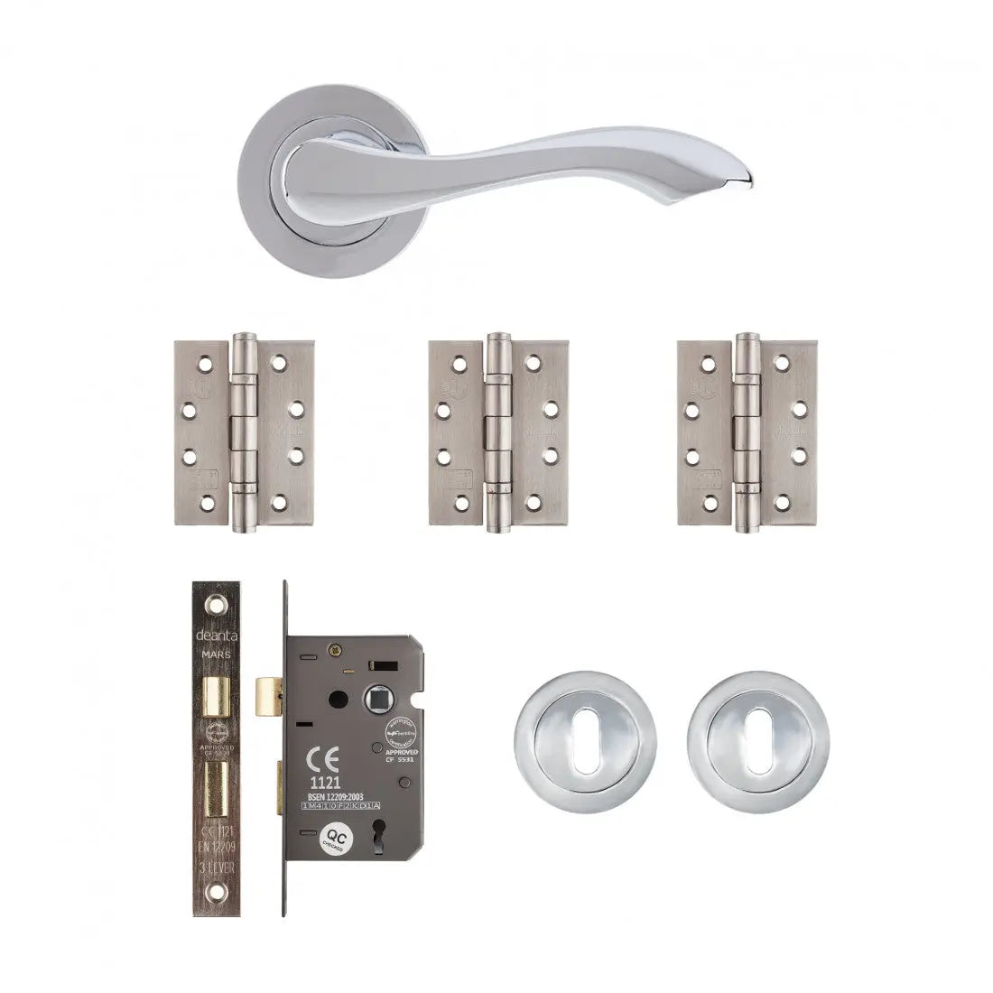 Veritas Mortice Kit Polished Chrome Finish