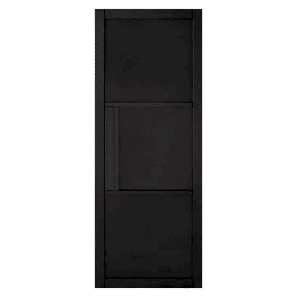 Florence Black Urban 3 Panel Solid Laminate Internal Door PM Mendes