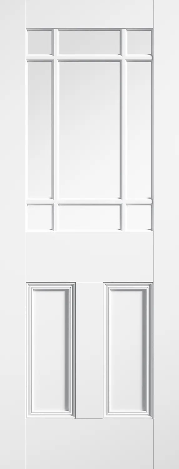 White Downham Glazed 9L LPD Doors