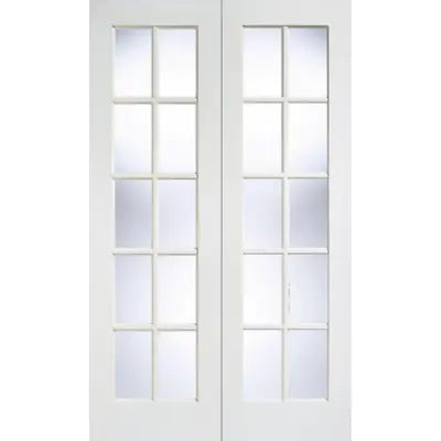 White GTPSA Glazed Pair LPD Doors