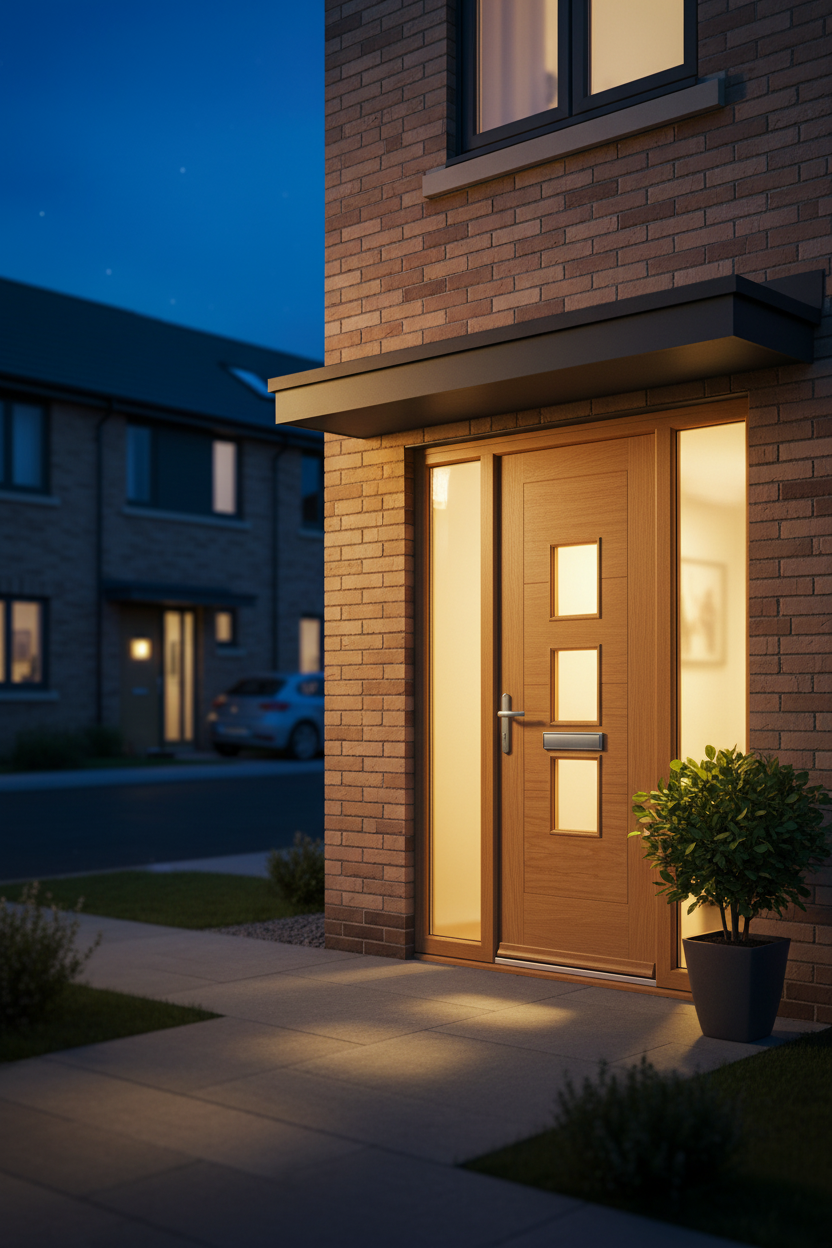 Arta Oak - Front Entrance Evening