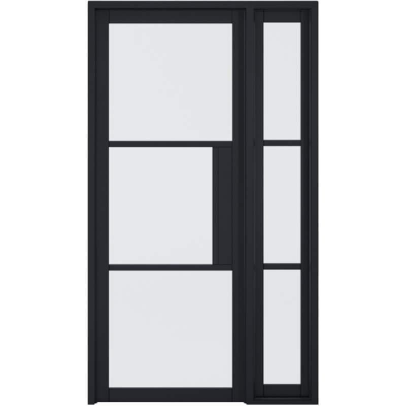 Tribeca Glazed Black Demi Panel