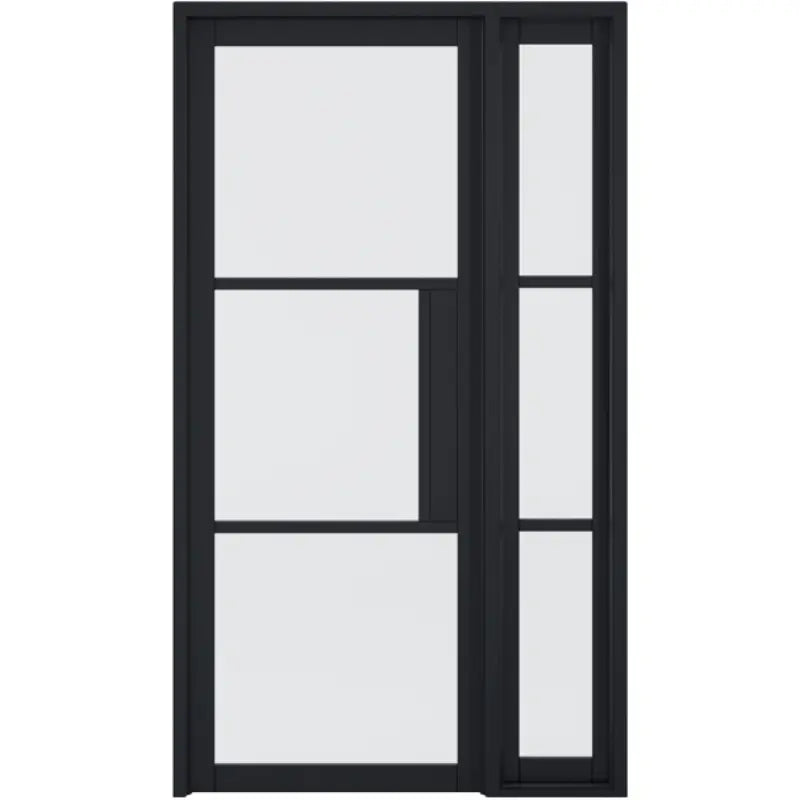 Tribeca Glazed Black Demi Panel LPD Doors