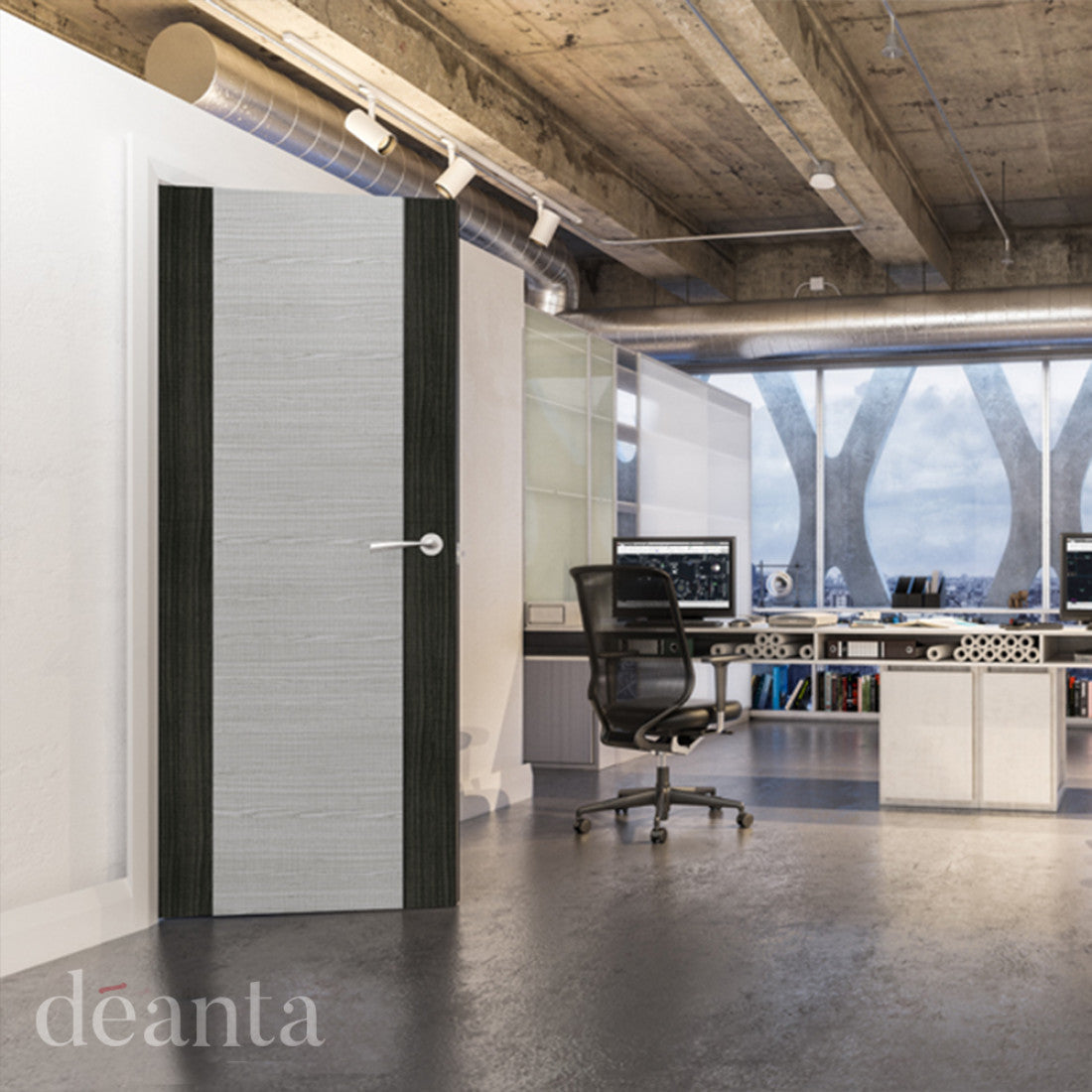 Grey Ash Fire Door