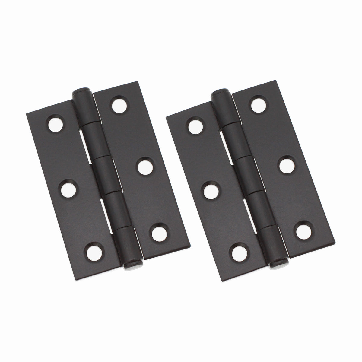 NON CE Mild Steel Butt Hinges - Matt Black