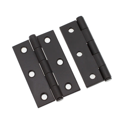 NON CE Mild Steel Butt Hinges - Matt Black