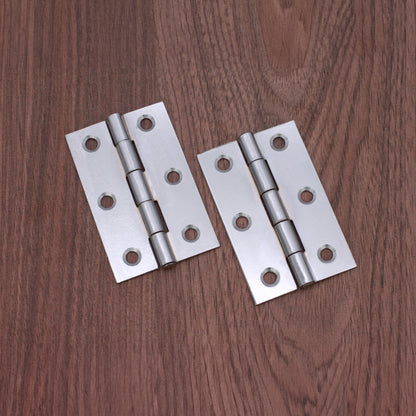 NON CE Mild Steel Butt Hinges - Polished Chrome