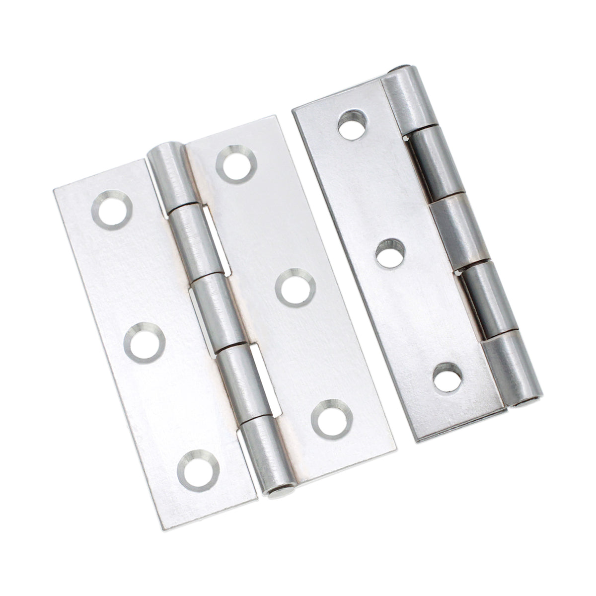 NON CE Mild Steel Butt Hinges - Polished Chrome