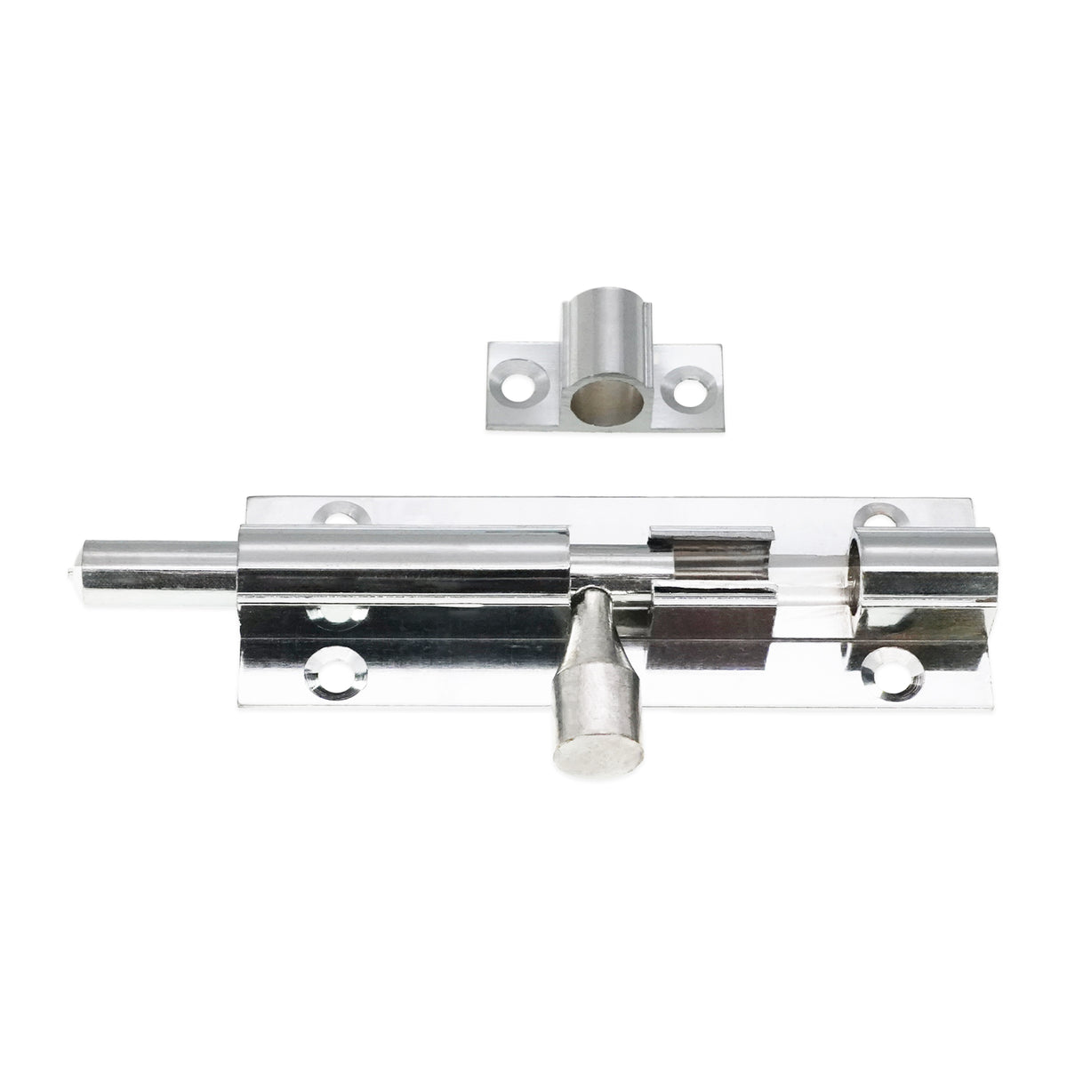 Brass Barrel Bolt 75mm Polished Chrome