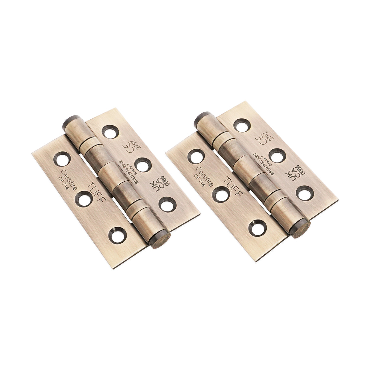 CE7 Mild Steel BB Butt Hinge - Aged Brass