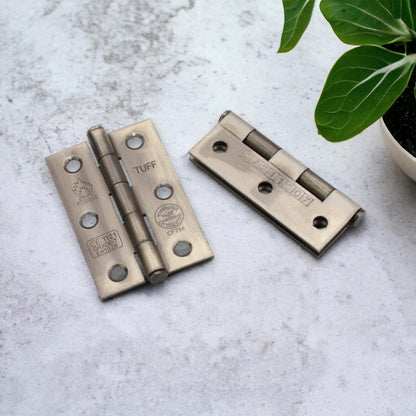 CE7 Mild Steel BB Butt Hinge - Antique Brass