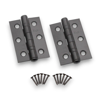 CE7 Mild Steel BB Butt Hinge - Matt Black