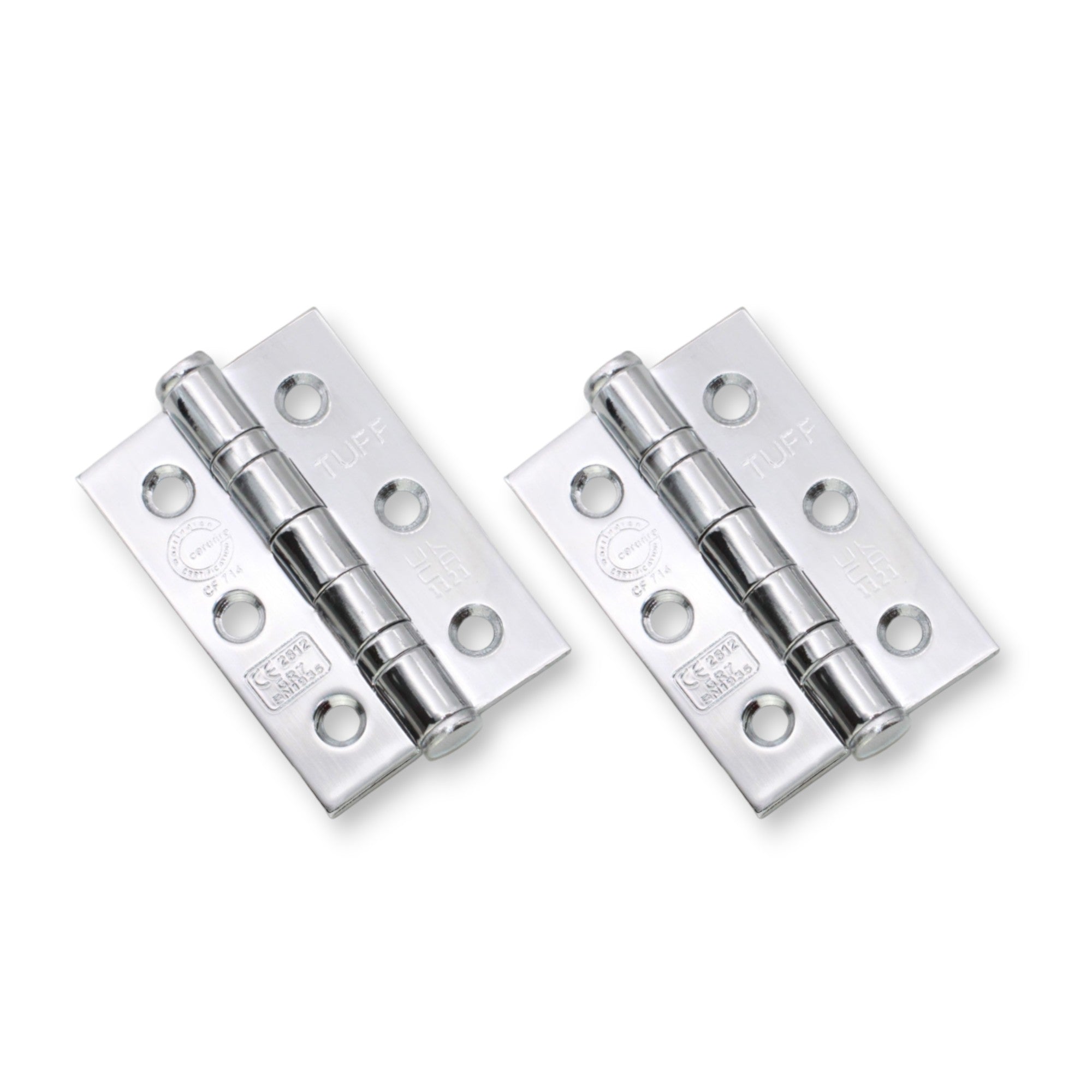 CE7 Mild Steel BB Butt Hinge - Polished Chrome