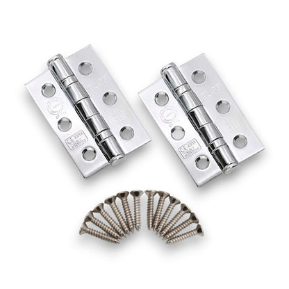 CE7 Mild Steel BB Butt Hinge - Polished Chrome