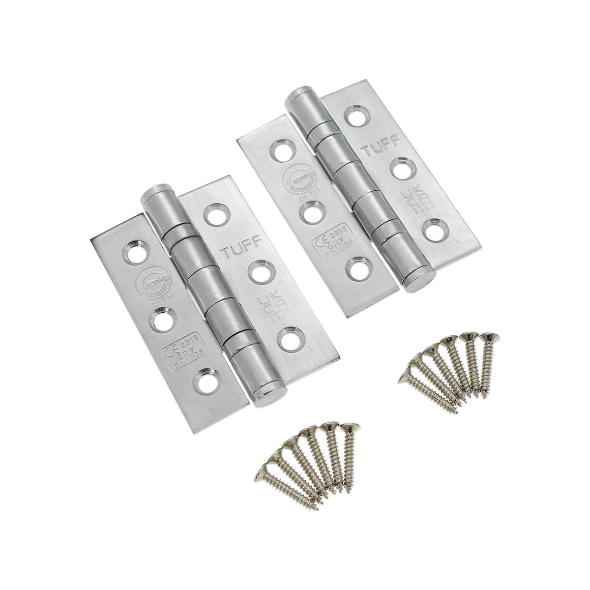 CE7 Mild Steel BB Butt Hinge - Satin Chrome