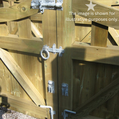 Ring Gate Latch - Twisted Zinc