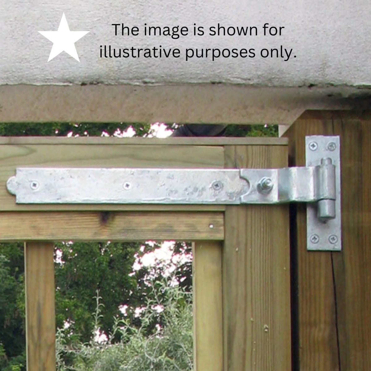 Hook and Band Hinge - Straight 18" - 450mm Galvanised