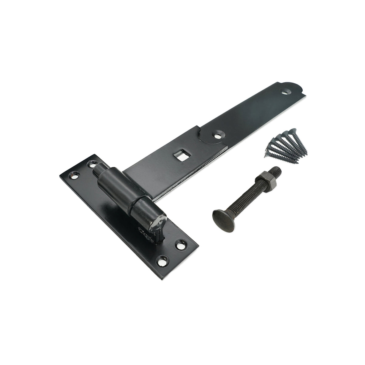Hook and Band Hinge - Straight 10" - 250mm Black