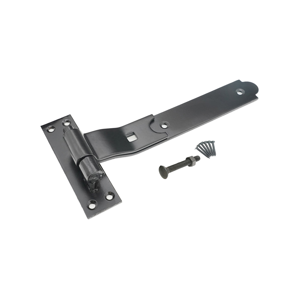 Hook and Band Hinge - Cranked 10" - 250mm Black