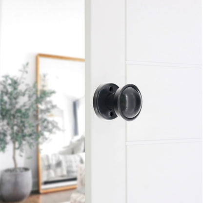 Plastic Rim / Mortice Knob Black