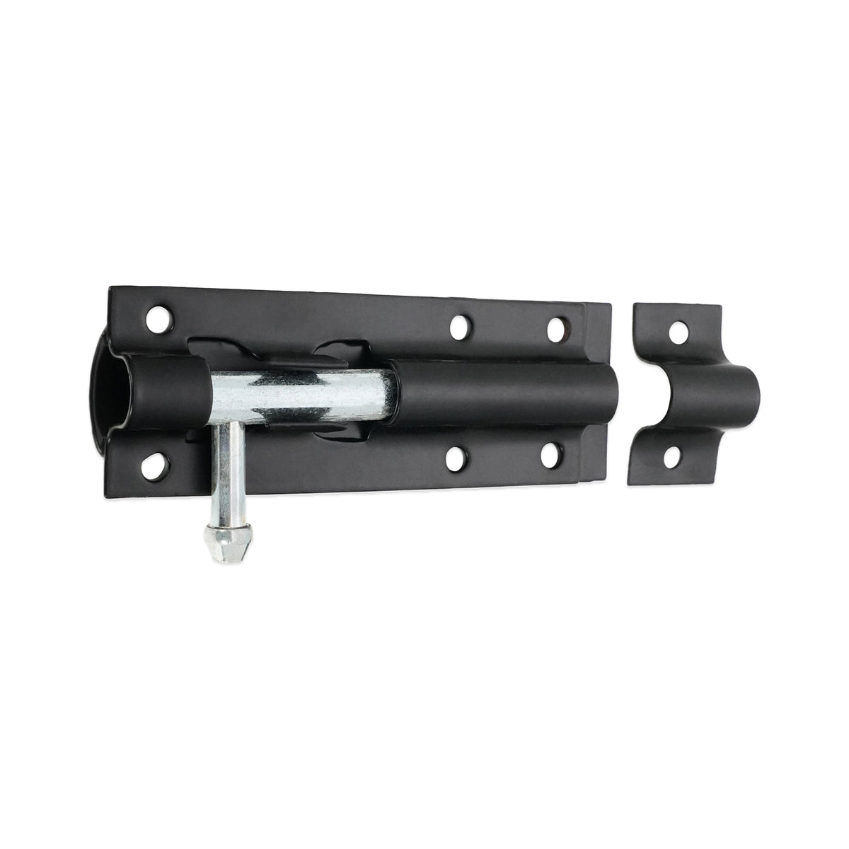 Iron Barrel Bolt - Straight 3" Black
