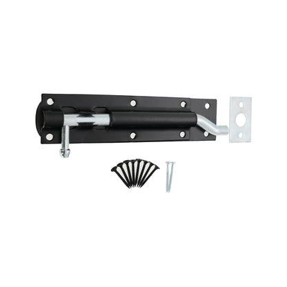 Iron Barrel Bolt - Necked 6" Black