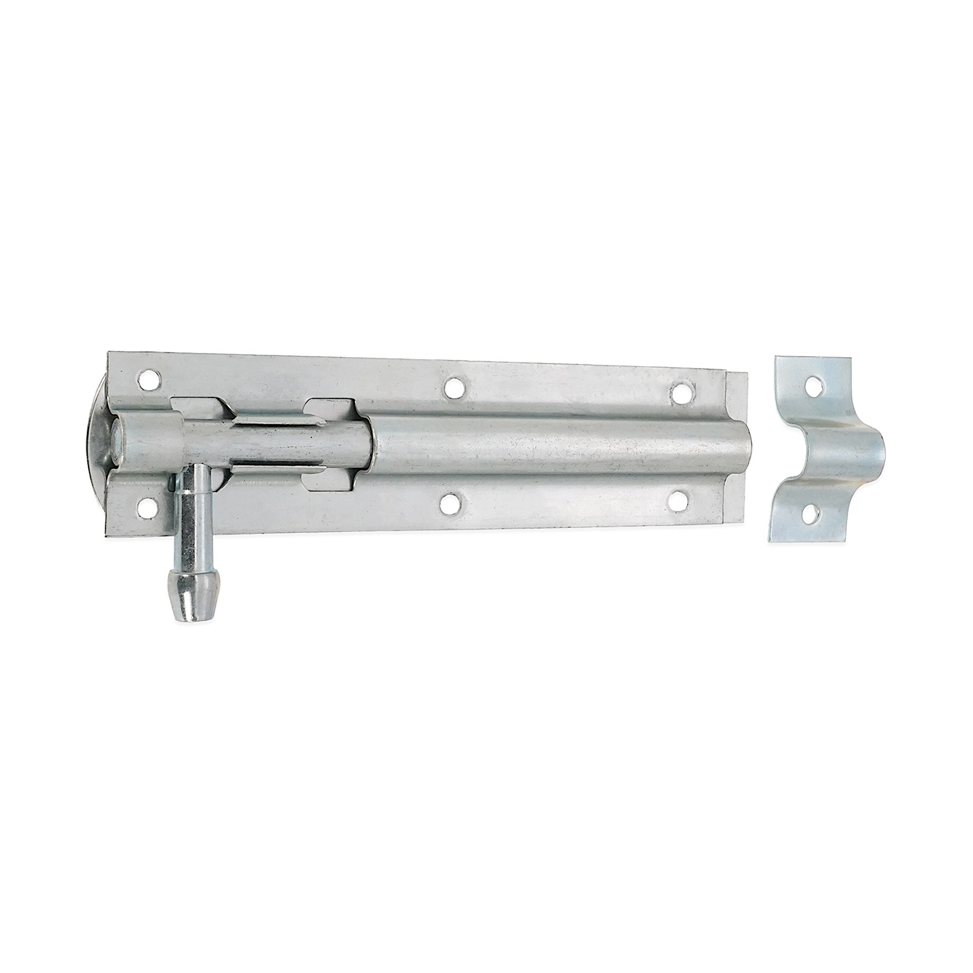 Iron Barrel Bolt - Straight 6" Zinc