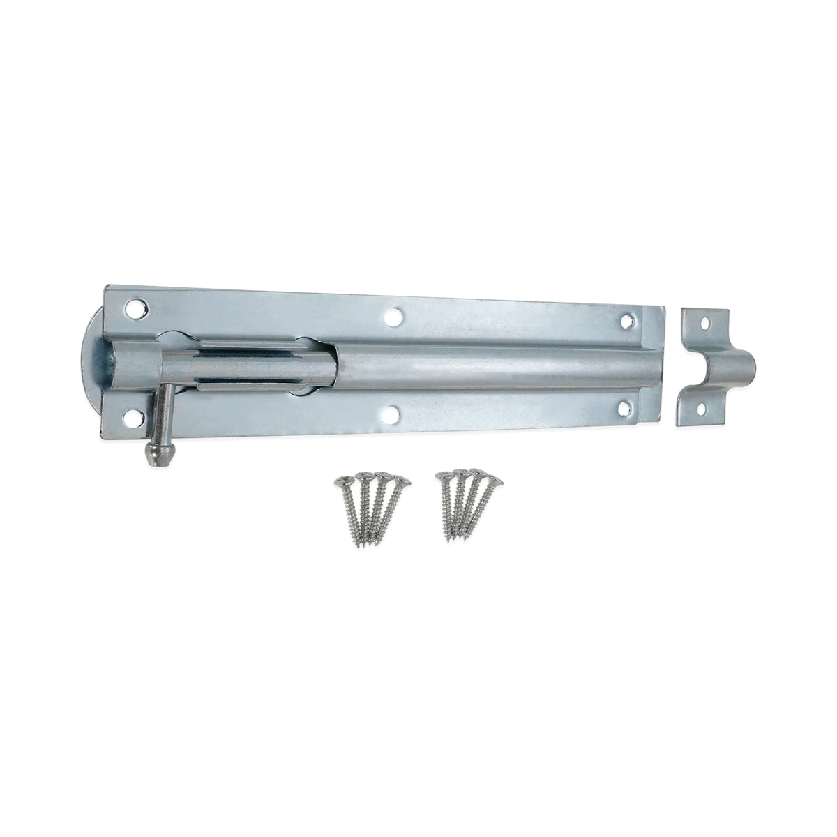 Iron Barrel Bolt - Straight 8" Zinc