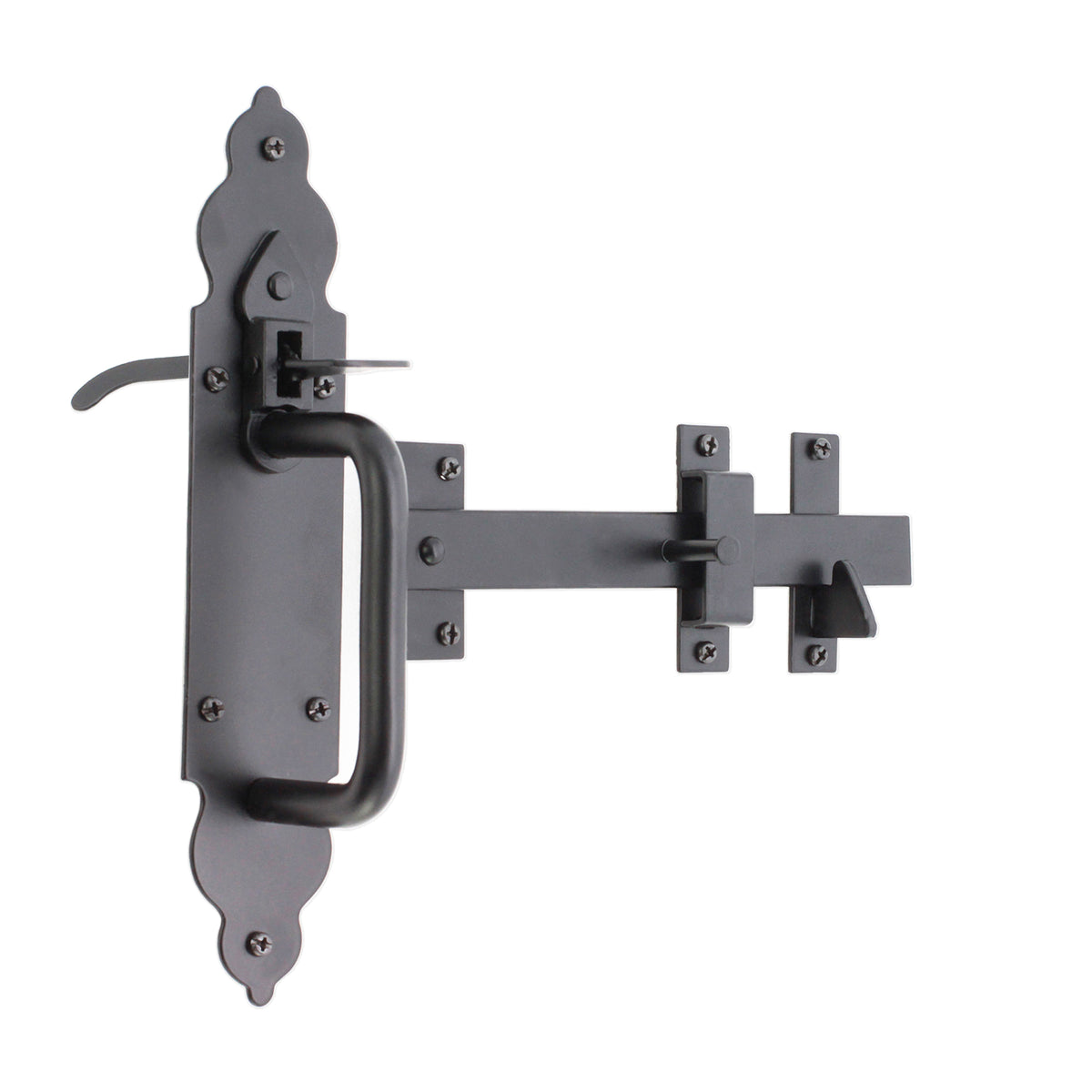 Iron Suffolk Latch - Gothic Black